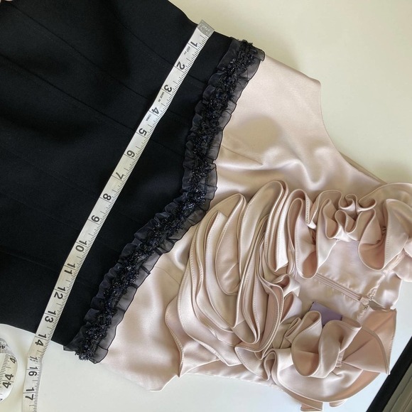 JS Collections Sheath Cocktail Dress Blush/Black - Picture 14 of 14